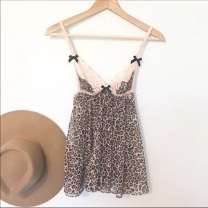 Victoria’s Secret leopard print baby doll chemise